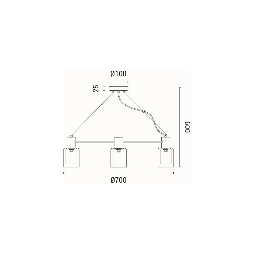 Pendel 6xE14/15W/230V