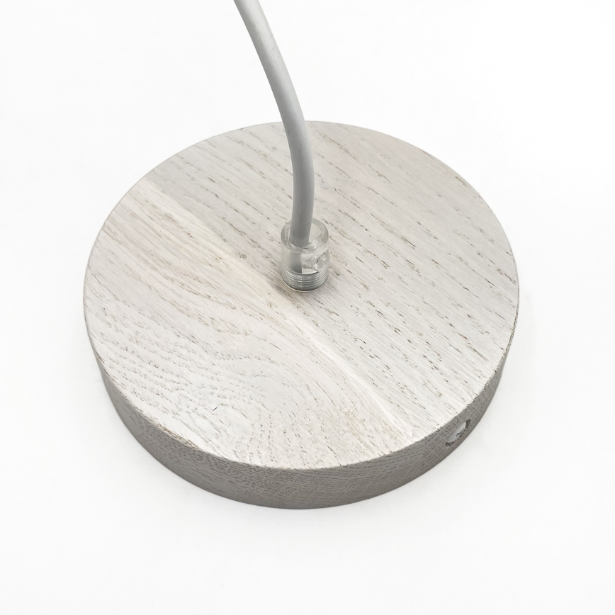 Pendel AIDA med wireophæng, 1x E27/60W/230V, Ø 35 cm, egetræ/hvid