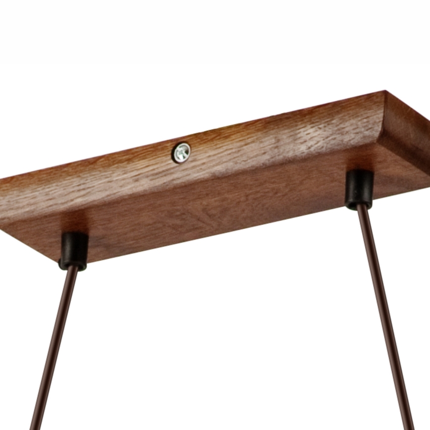 Pendel AIDA med wireophæng, 2 x E27, maks. 60 W pr. pære, 230 V, Ø 35 cm, eg/valnød