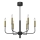 Pendel AKASYA 6xE14/15W/230V sort/guldfarvet