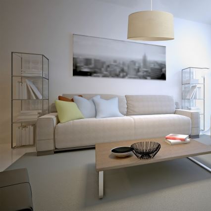 Pendel ALBA 1xE27/15W/230V diam. 40 cm beige