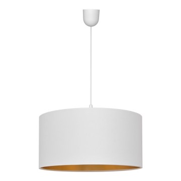Pendel ALBA 1xE27/15W/230V diam. 40 cm hvid/guldfarvet