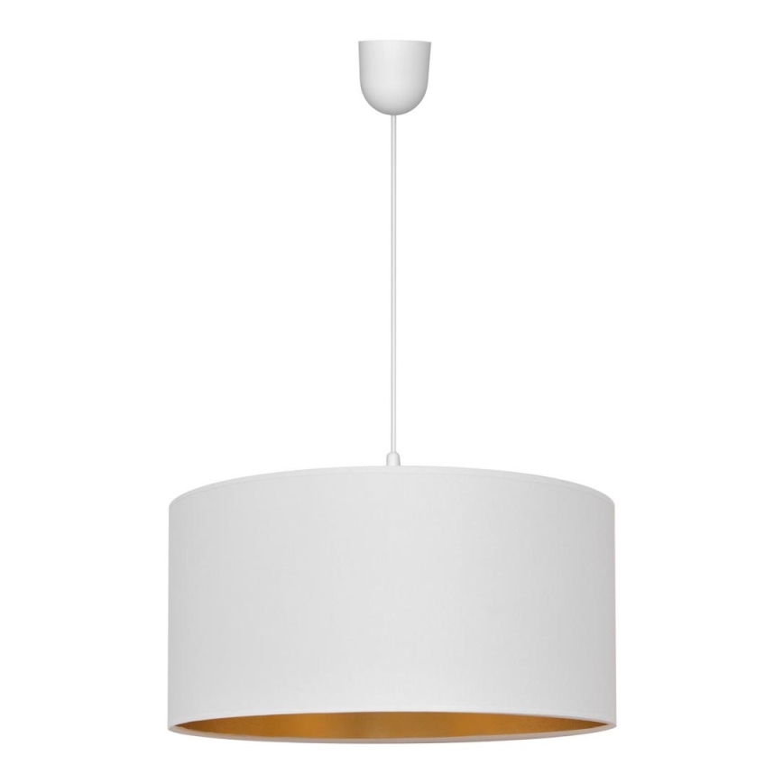 Pendel ALBA 1xE27/15W/230V diam. 40 cm hvid/guldfarvet
