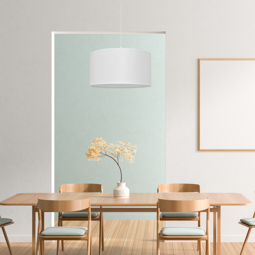 Pendel ALBA 1xE27/15W/230V diam. 40 cm hvid