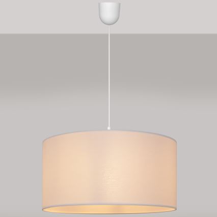 Pendel ALBA 1xE27/15W/230V diam. 40 cm hvid