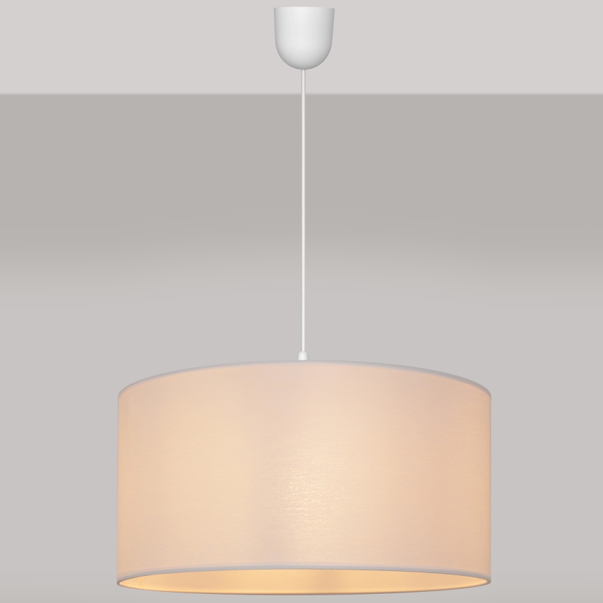 Pendel ALBA 1xE27/15W/230V diam. 40 cm hvid