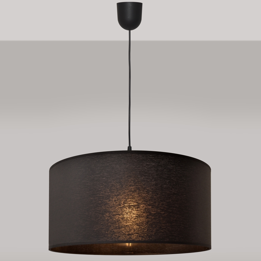 Pendel ALBA 1xE27/15W/230V diam. 40 cm sort