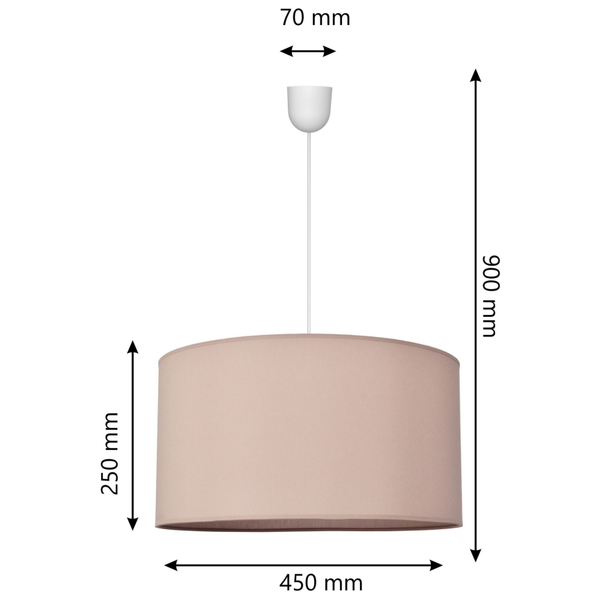 Pendel ALBA 1xE27/15W/230V diam. 45 cm beige