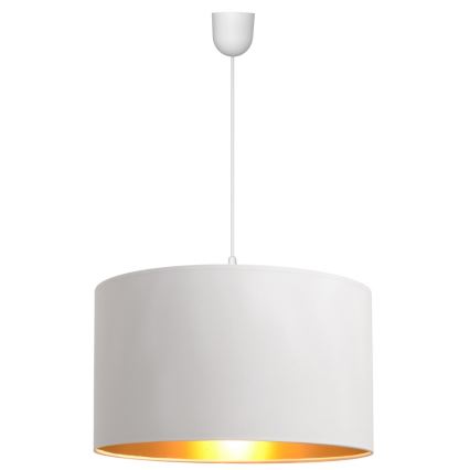 Pendel ALBA 1xE27/15W/230V diam. 45 cm hvid/guldfarvet