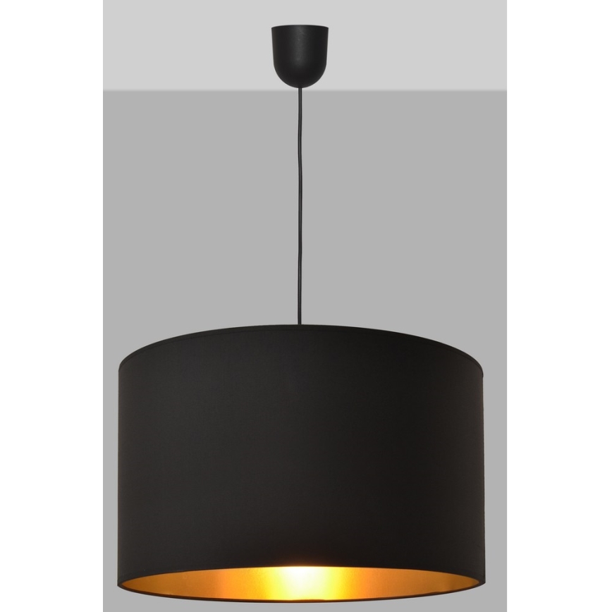 Pendel ALBA 1xE27/15W/230V diam. 45 cm sort/guldfarvet