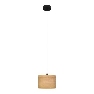 Pendel ALBA 1xE27/15W/230V diameter 20 cm brun/sort