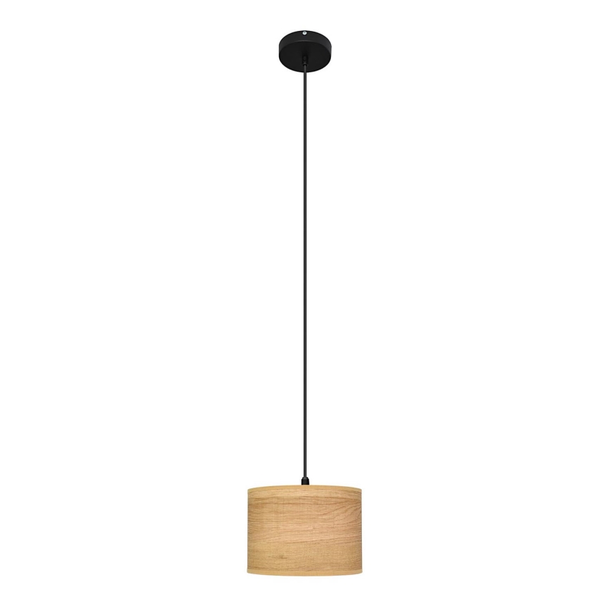 Pendel ALBA 1xE27/15W/230V diameter 20 cm brun/sort