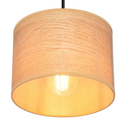 Pendel ALBA 1xE27/15W/230V diameter 20 cm brun/sort