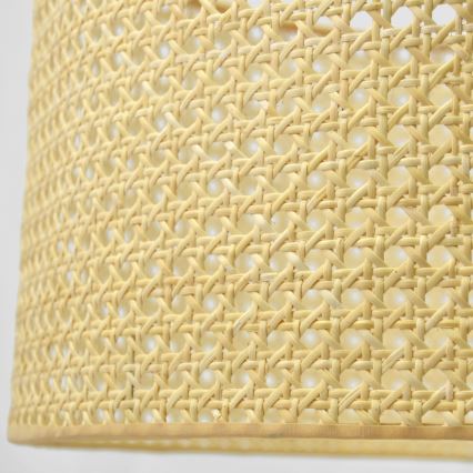 Pendel ALBA 1xE27/15W/230V diameter 20 cm Rattan/sort