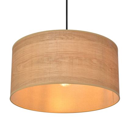 Pendel ALBA 1xE27/15W/230V diameter 40 cm brun/sort