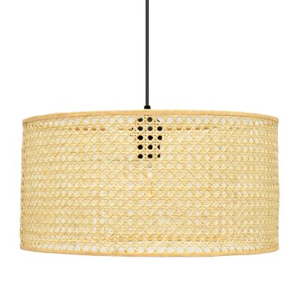 Pendel ALBA 1xE27/15W/230V diameter 40 cm Rattan/sort