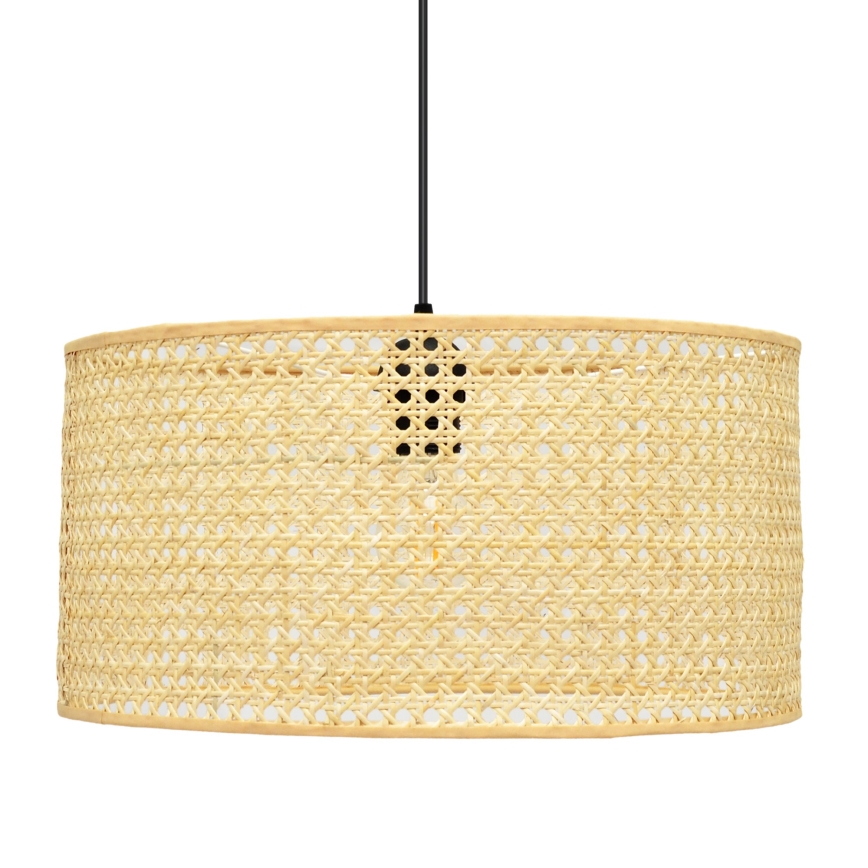 Pendel ALBA 1xE27/15W/230V diameter 40 cm Rattan/sort