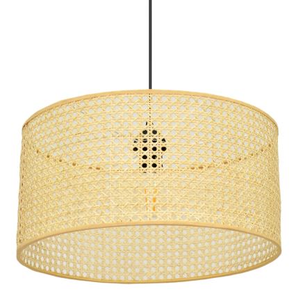 Pendel ALBA 1xE27/15W/230V diameter 40 cm Rattan/sort