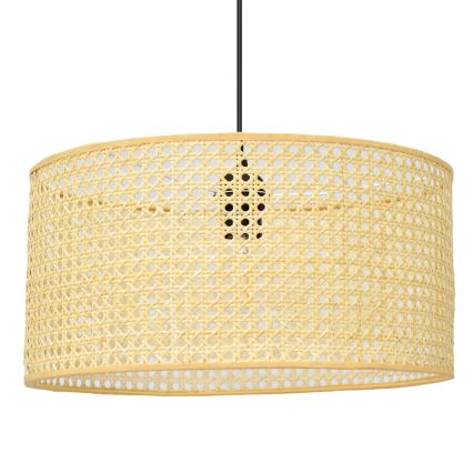 Pendel ALBA 1xE27/15W/230V diameter 40 cm Rattan/sort