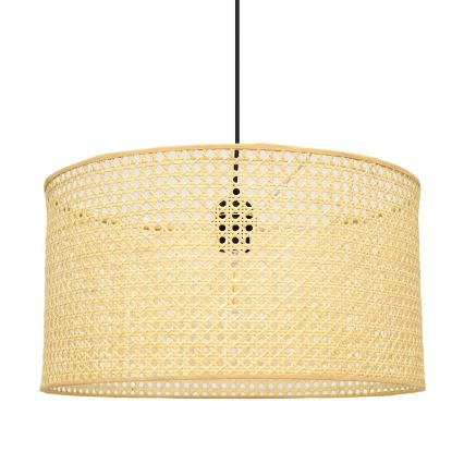 Pendel ALBA 1xE27/15W/230V diameter 45 cm Rattan/sort