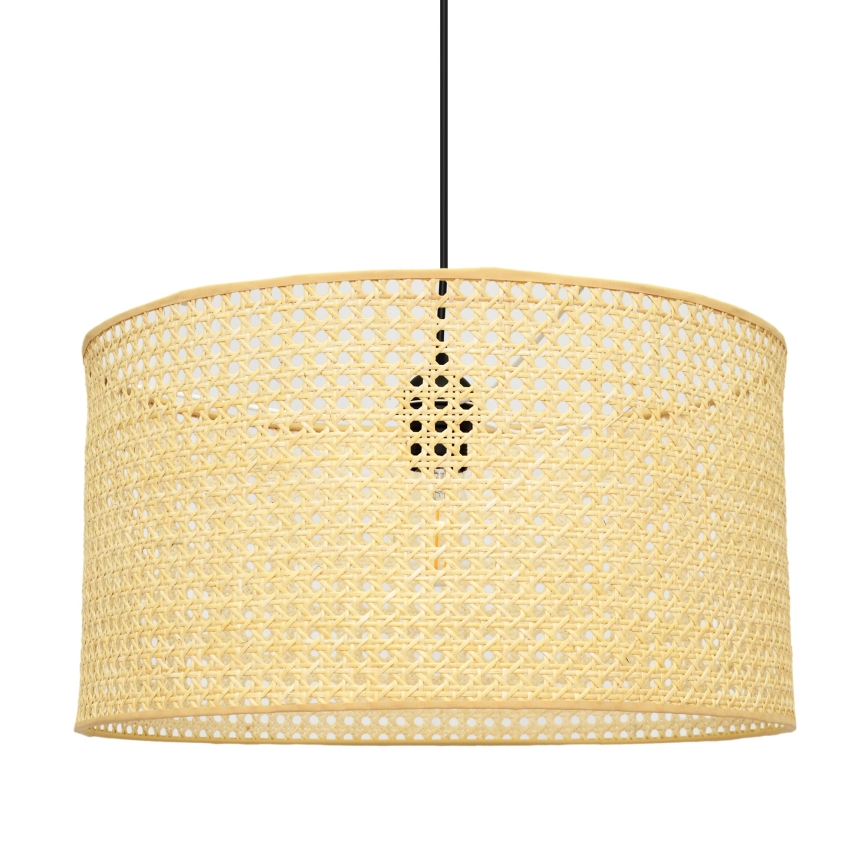 Pendel ALBA 1xE27/15W/230V diameter 45 cm Rattan/sort