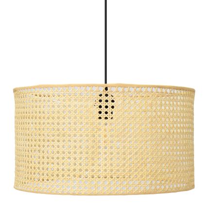 Pendel ALBA 1xE27/15W/230V diameter 45 cm Rattan/sort
