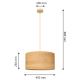 Pendel ALBA 1xE27/60W/230V diameter 45 cm brun