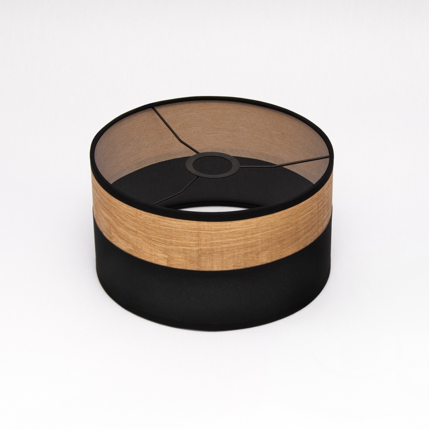 Pendel ALBA på wire 1xE27/15W/230V Ø 25 cm sort/brun