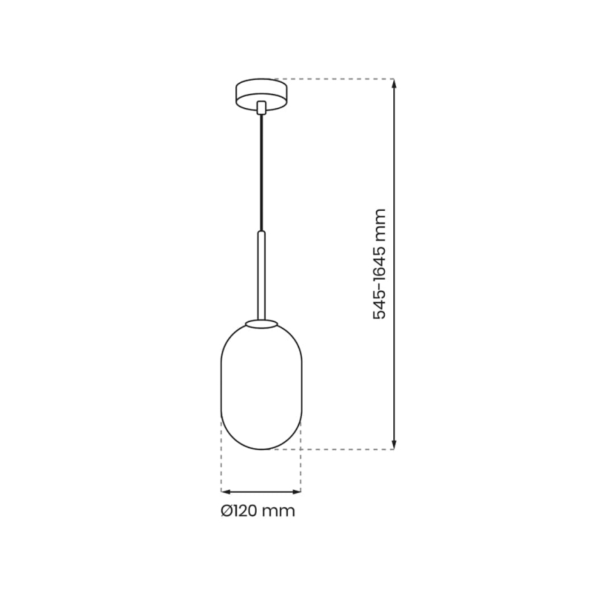 Pendel ALIAS 1xG9/8W/230V diameter 12 cm guldfarvet