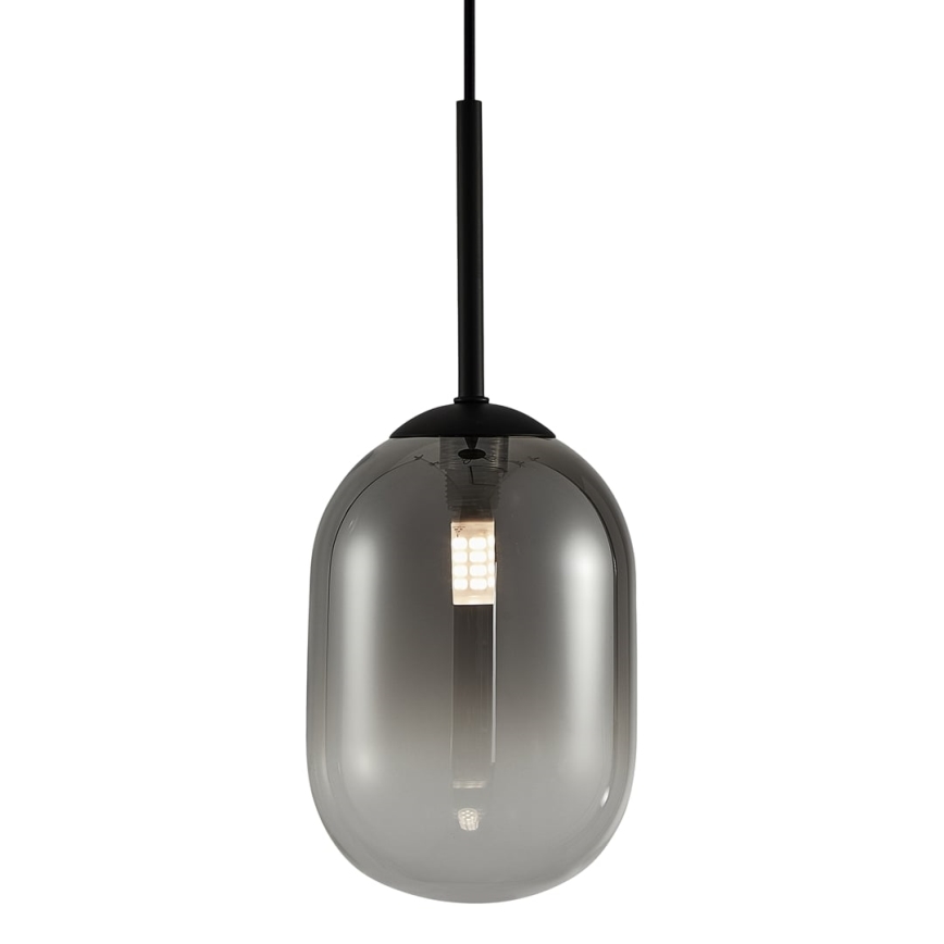 Pendel ALIAS 1xG9/8W/230V diameter 12 cm sort/grå