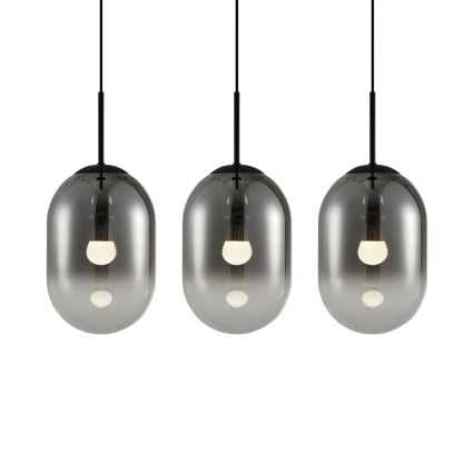 Pendel ALIAS 3xE14/40W/230V sort/grå