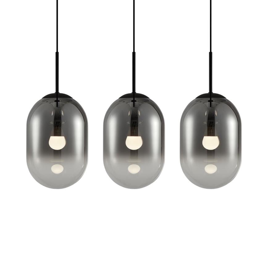 Pendel ALIAS 3xE14/40W/230V sort/grå