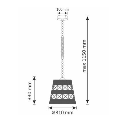 Pendel ALMA 1xE27/20W/230V