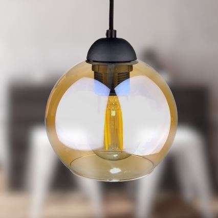 Pendel AMBRE BLACK 2xE27/60W/230V