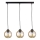 Pendel AMBRE BLACK 3xE27/60W/230V sort/røget brun