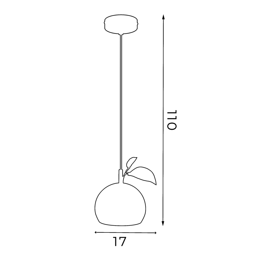 Pendel APPLE 1xE27/15W/230V gul