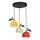 Pendel APPLE 3xE27/15W/230V farverig