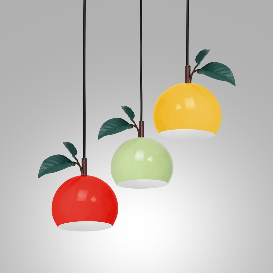 Pendel APPLE 3xE27/15W/230V farverig