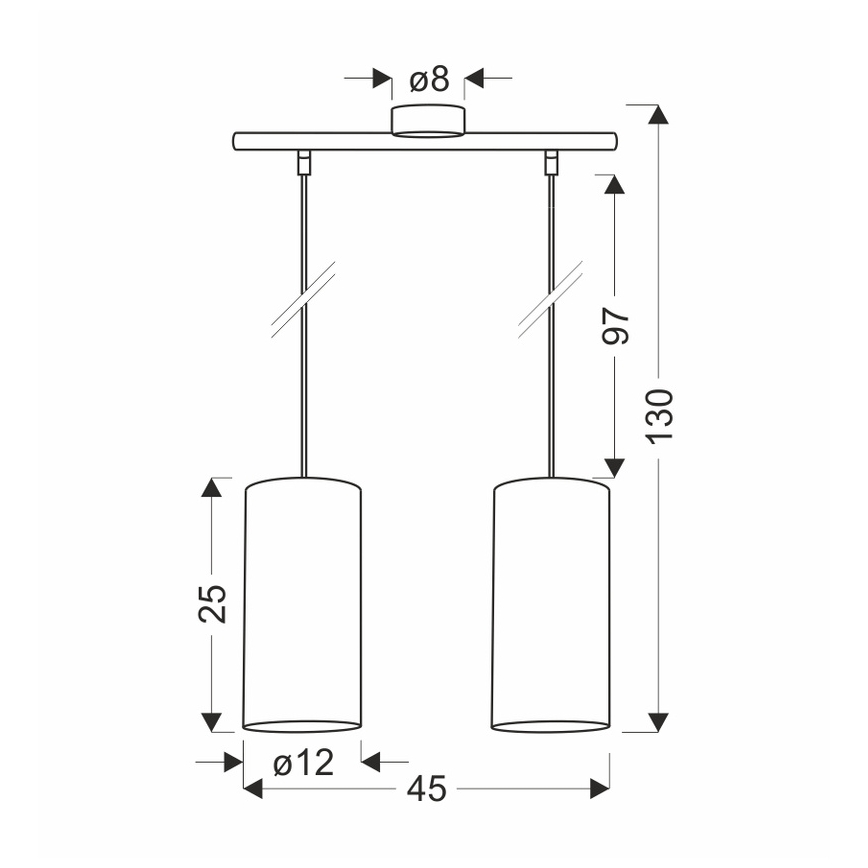 Pendel ARAGONA 2xE27/60W/230V brun