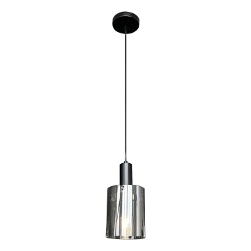 Pendel ARCADIA 1xE27/60W/230V diameter 13 cm sort/røget