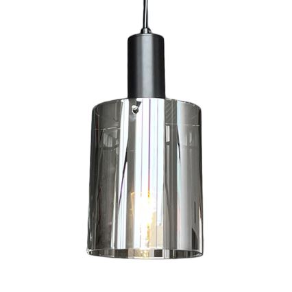 Pendel ARCADIA 1xE27/60W/230V diameter 13 cm sort/røget