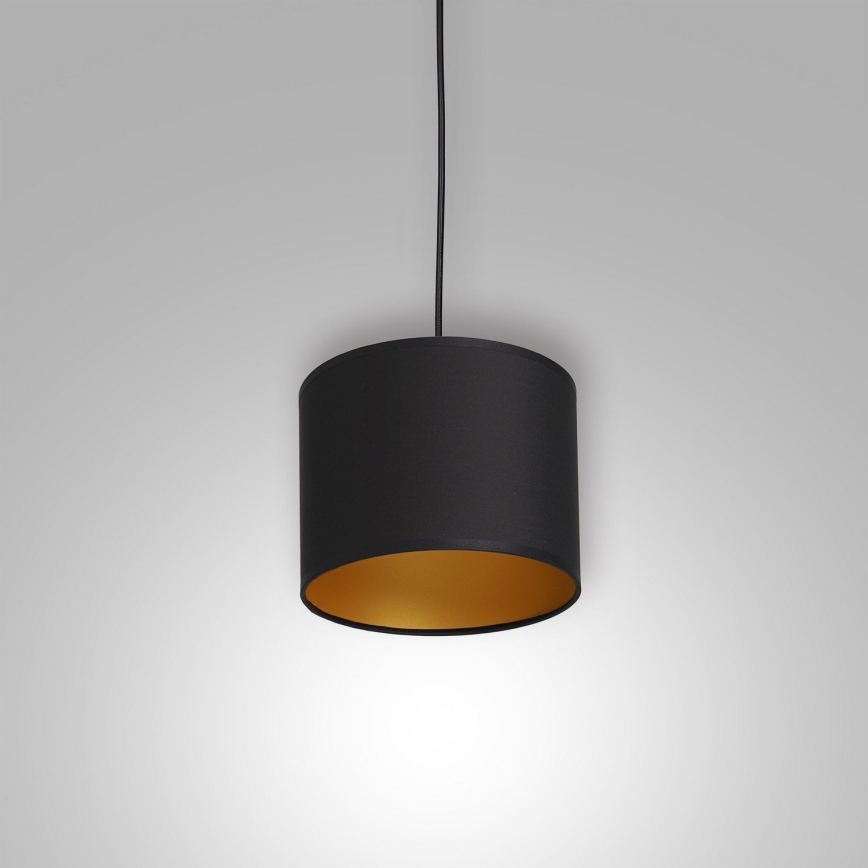 Pendel ARDEN 1xE27/60W/230V diam. 18 cm sort/gylden