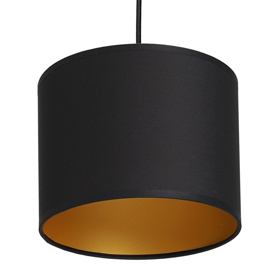 Pendel ARDEN 1xE27/60W/230V diam. 18 cm sort/gylden
