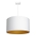Pendel ARDEN 1xE27/60W/230V diameter 40 cm hvid/gylden
