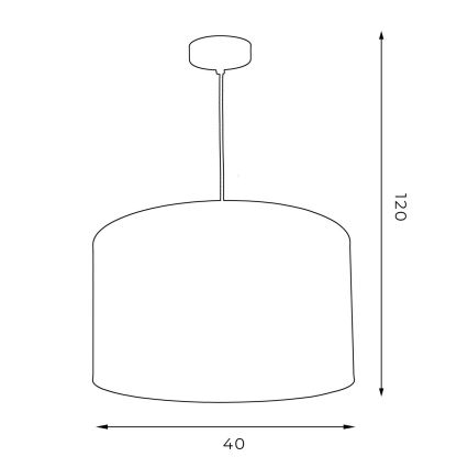 Pendel ARDEN 1xE27/60W/230V diameter 40 cm hvid