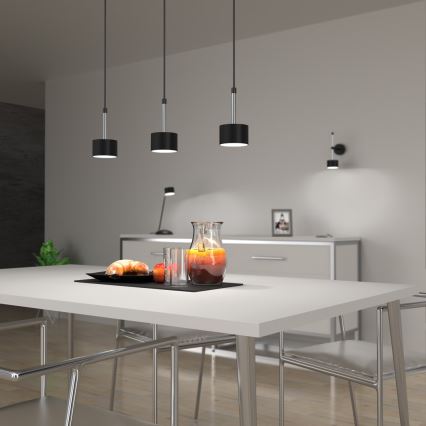 Pendel ARENA 3xGX53/11W/230V sort/skinnende krom