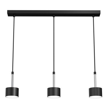 Pendel ARENA 3xGX53/11W/230V sort/skinnende krom