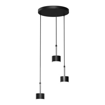 Pendel ARENA 3xGX53/11W/230V sort/skinnende krom