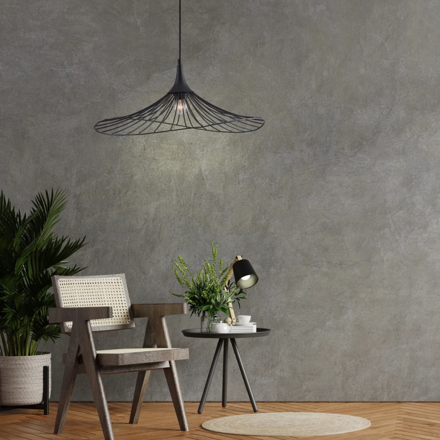 Pendel ARIELLE 1xE27/20W/230V diameter 50 cm sort