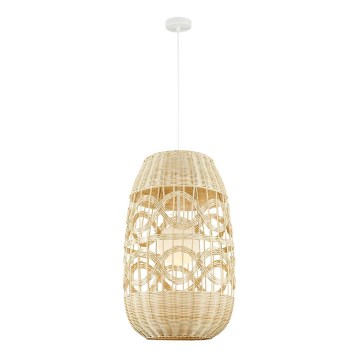 Pendel ARONA 1xG9/9W/230V diameter 40 cm Rattan/beige